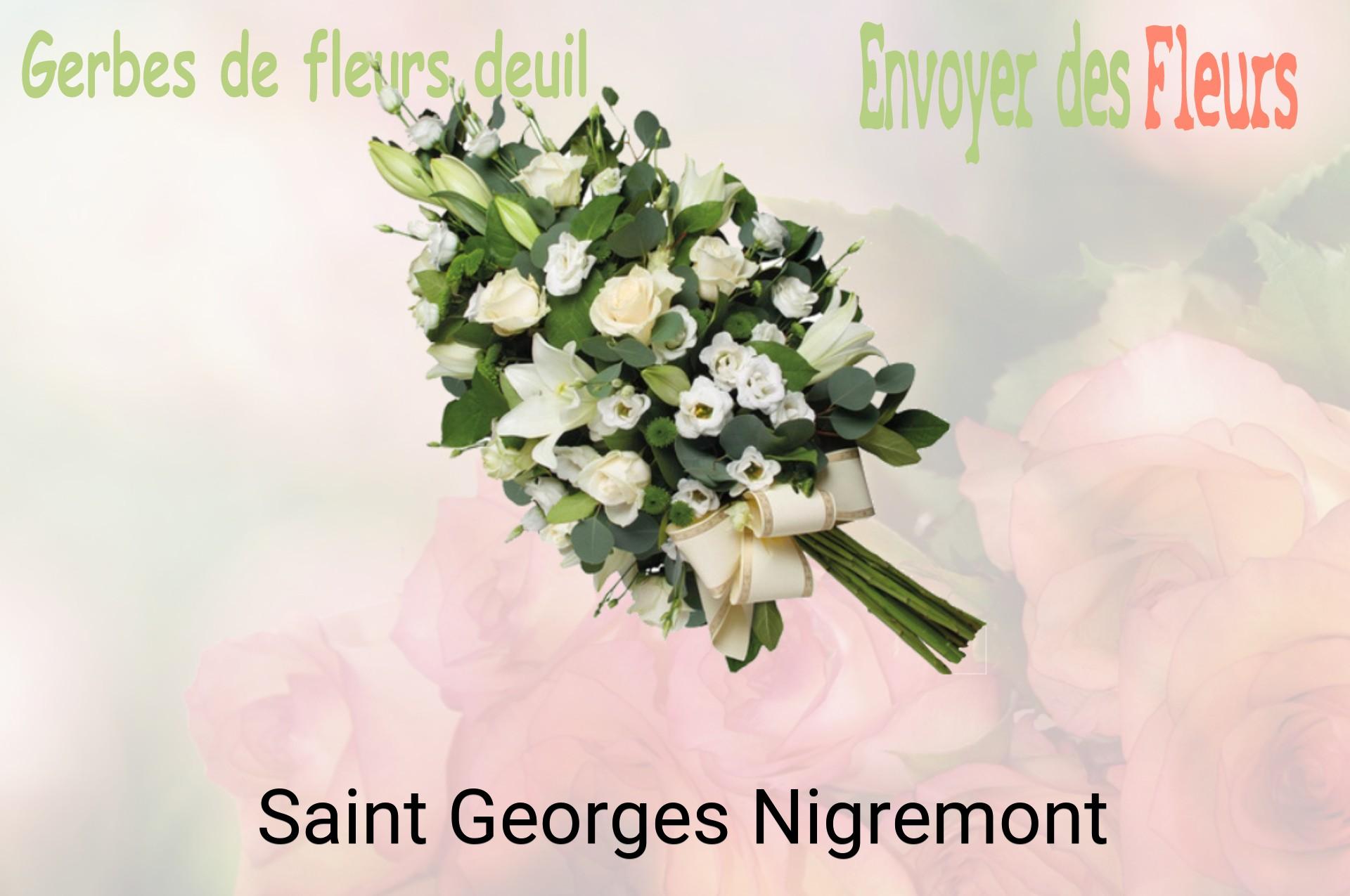 Gerbe de fleurs de deuil livrée à Saint-Georges-Nigremont